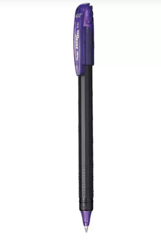 CANETA PENTEL ENERGEL MAKKURO 0,7MM C/ TAMPA - ROXA