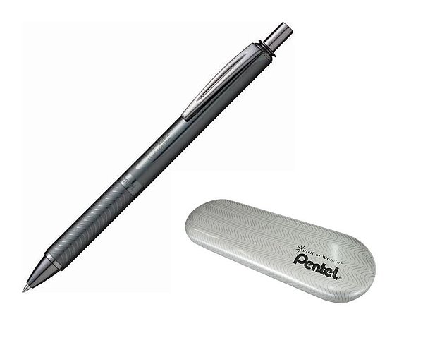 CANETA PENTEL METAL GEL 0,7 - CHUMBO (LATA)