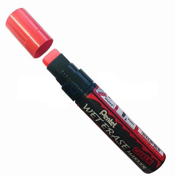 CANETA GIZ LIQUIDO PENTEL VERMELHO - PONTA GROSSA WET EREASE