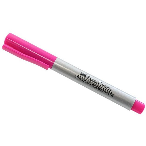 CANETA PERMANENTE FABER MULTIUSO - ROSA