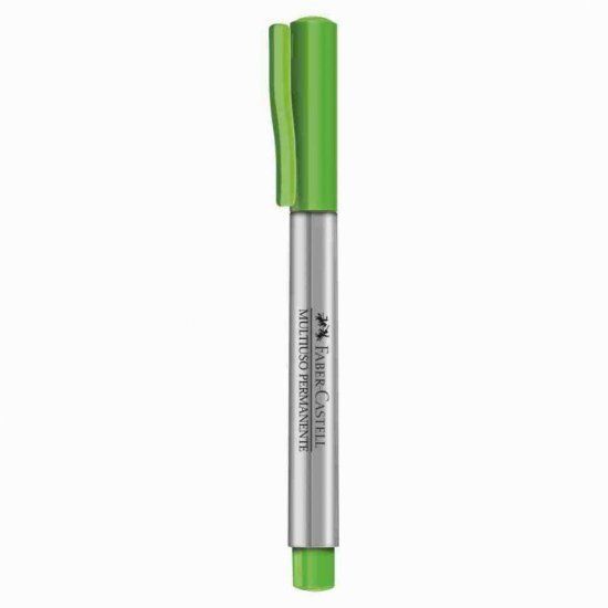 CANETA PERMANENTE FABER MULTIUSO - VERDE CLARO