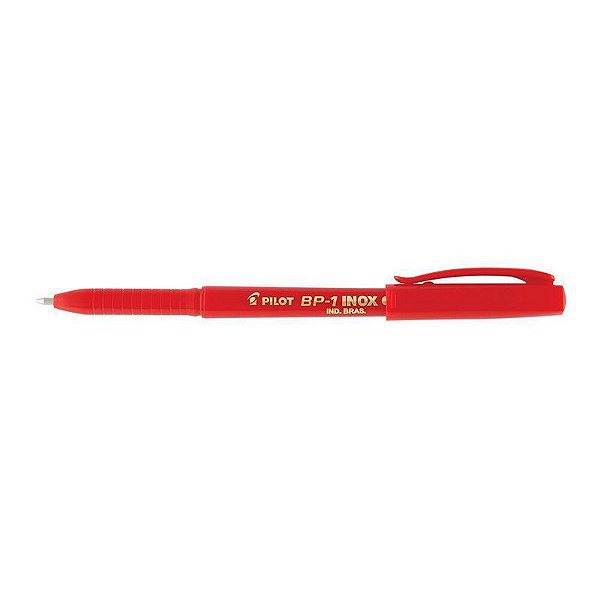 CANETA PILOT BP-1 INOX 1,0 - VERMELHA
