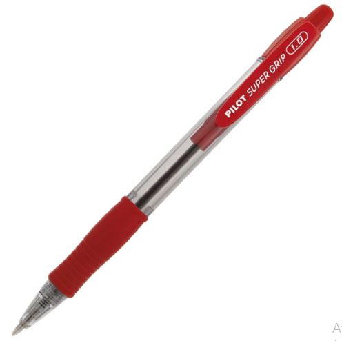 CANETA PILOT BPGP-S 1.0 GRIP VERMELHO - RETRATIL
