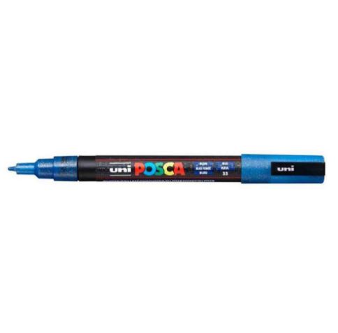 CANETA POSCA GLITER PC-3ML 1.3MM - AZUL