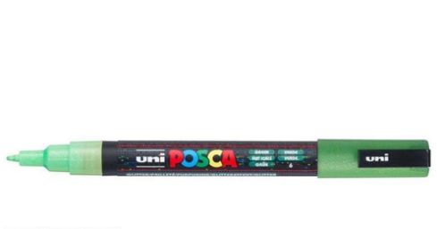 CANETA POSCA GLITER PC-3ML 1.3MM - VERDE
