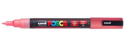 CANETA POSCA GLITER PC-3ML 1.3MM - VERMELHA