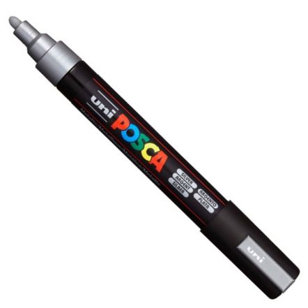 CANETA POSCA PC-5M 2.5MM METALIZADA - PRATA