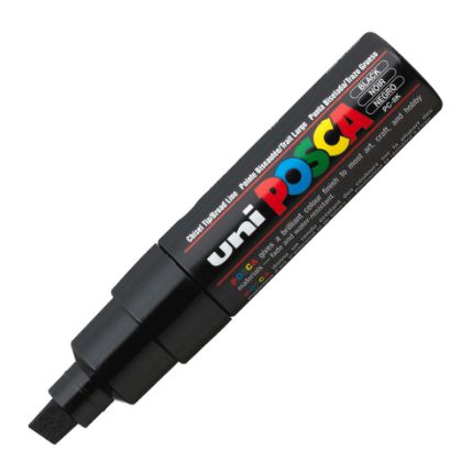 CANETA POSCA PC-8K 8MM - PRETA