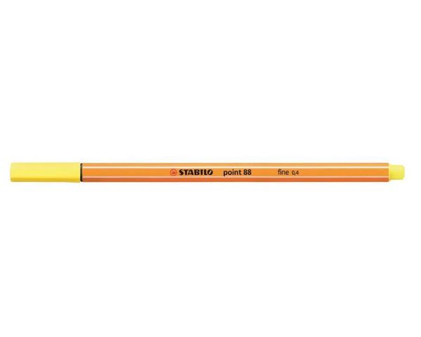 CANETA STABILO 0,4 MM - AMARELO LIMAO 88/24