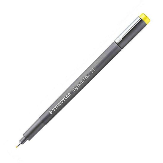 CANETA STAEDTLER PIGMENT LINER 0.5 - AMARELA