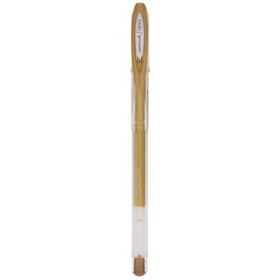 CANETA UNIBALL GEL SIGNO NOBLE METAL 0.8 - OURO