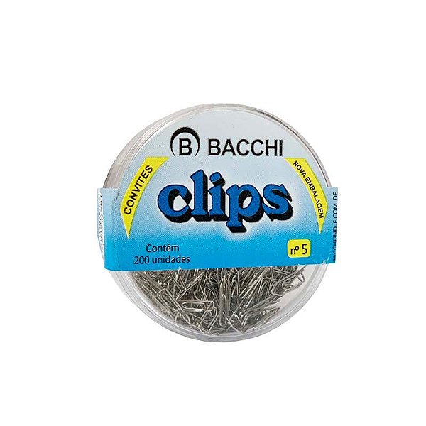 CLIPIS MINI N. 5 PRATA 200 UNID - CX PLAST