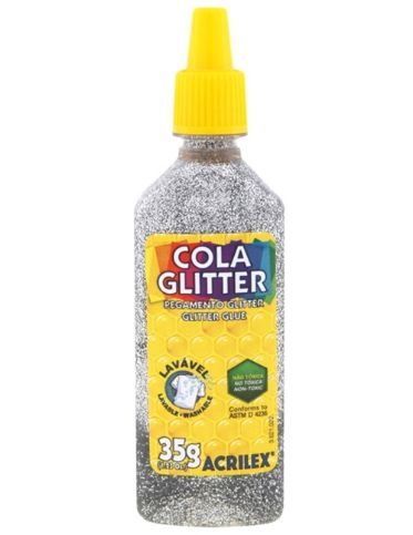 COLA GLITTER ACRILEX 35G - PRATA