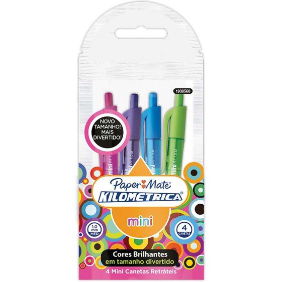 CONJUNTO CANETA PAPERMATE RETRATIL COLORS