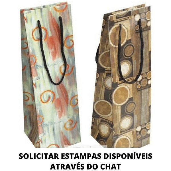 EMBALAGEM PARA GARRAFA ESTAMPAS DIVERSAS