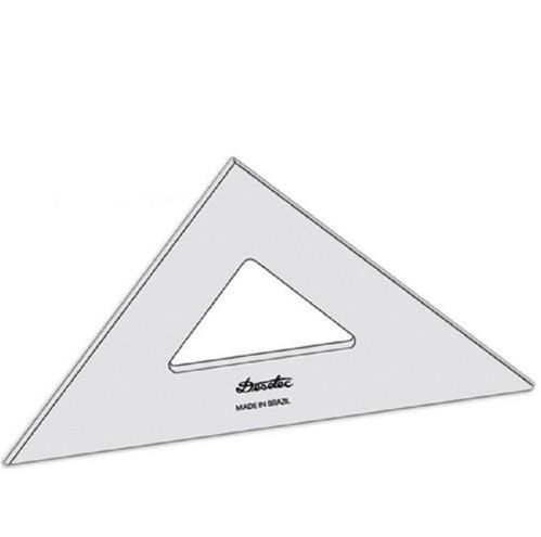 ESQUADRO TRIDENT 45º 32CM ACRILICO - SEM GRADUACAO 2532