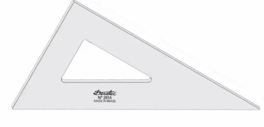 ESQUADRO TRIDENT 60° 16CM ACRILICO - SEM GRADUACAO 2616