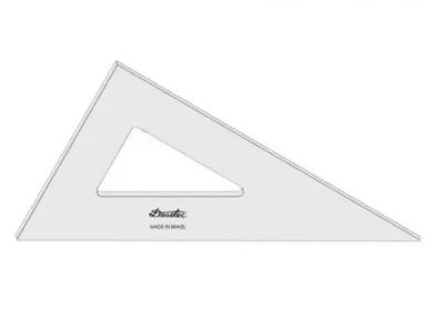 ESQUADRO TRIDENT 60° 21CM ACRILICO - SEM GRADUACAO 2621