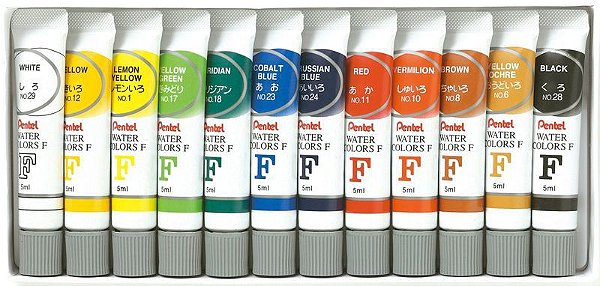 AQUARELA PENTEL TUBO - 12 CORES