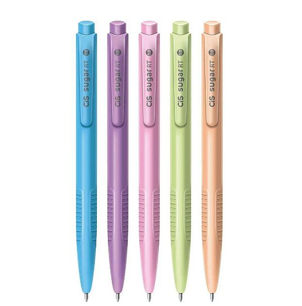 ESTOJO CANETA CIS SUGAR RT - 5 CORES PASTEL