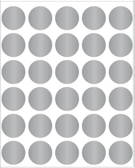 ETIQUETA BOLINHA MAXPRINT PRATA