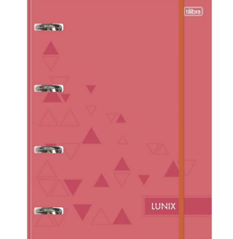 FICHARIO TILIBRA LUNIX 4 ARGOLAS LARANJA 80FLS