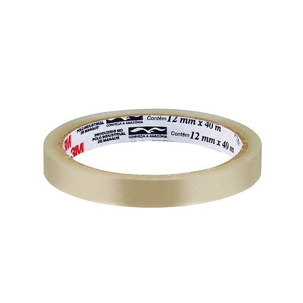 FITA ADESIVA PLASTICA 12X40 - DUREX GRANDE 3M T/M