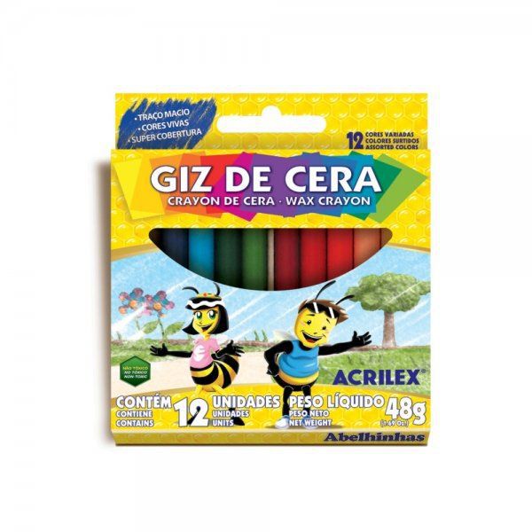 GIZ DE CERA ACRILEX 12 CORES