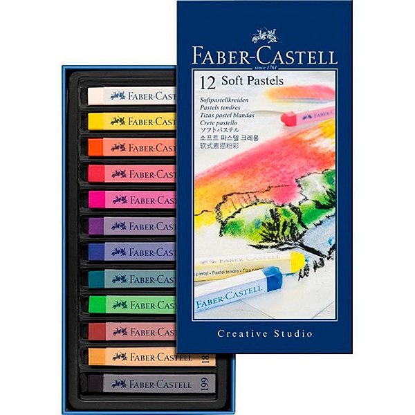 GIZ PASTEL SECO FABER ESTOJO C/12 CORES