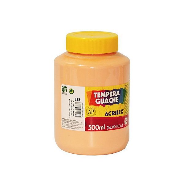 GUACHE ACRILEX 500ML - AMARELO SALMAO REF538
