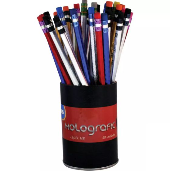 LAPIS CIS HOLOGRAFIC COM BORRACHA