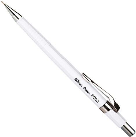 LAPISEIRA PENTEL P200 SHARP 0,3 MM - BRANCA