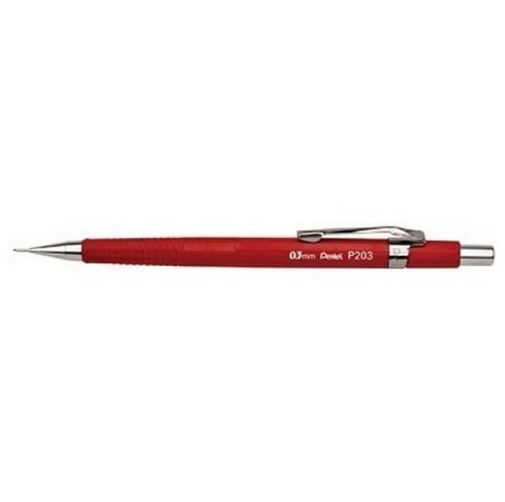 LAPISEIRA PENTEL P200 SHARP 0,3 MM - VERMELHA