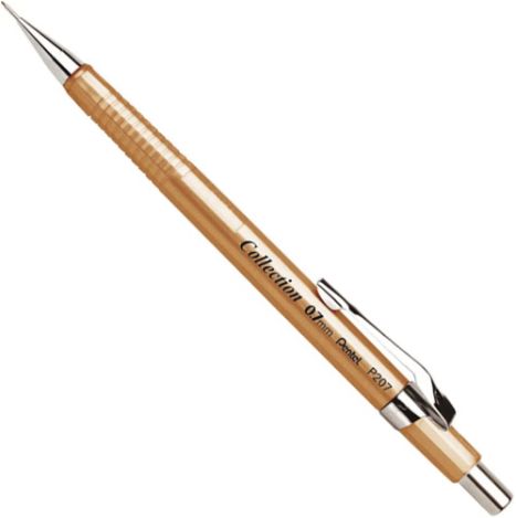 LAPISEIRA PENTEL P200 SHARP 0,7 MM - DOURADA