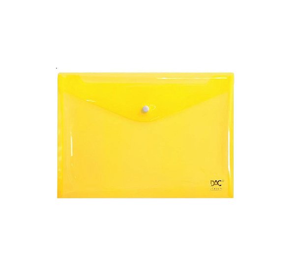 PASTA MALOTE PLASTICO A4 C/ BOTAO - AMARELO