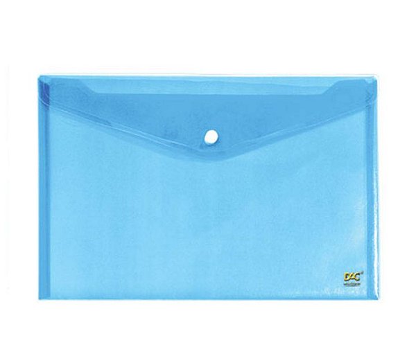 PASTA MALOTE PLASTICO A4 C/ BOTAO - AZUL