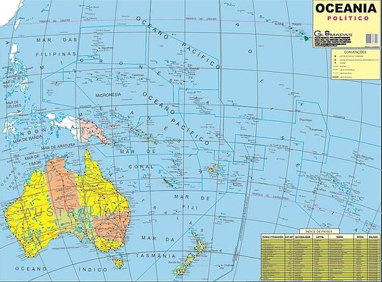 MAPA - OCEANIA POLITICO