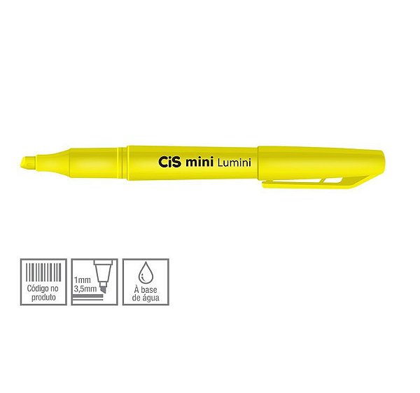 MARCA TEXTO CIS LUMINI MINI - AMARELA