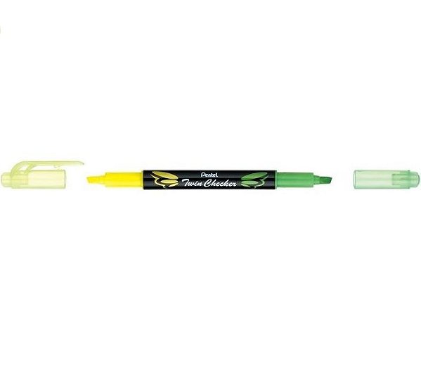 MARCA TEXTO PENTEL 2 PONTAS  - VERDE E AMA
