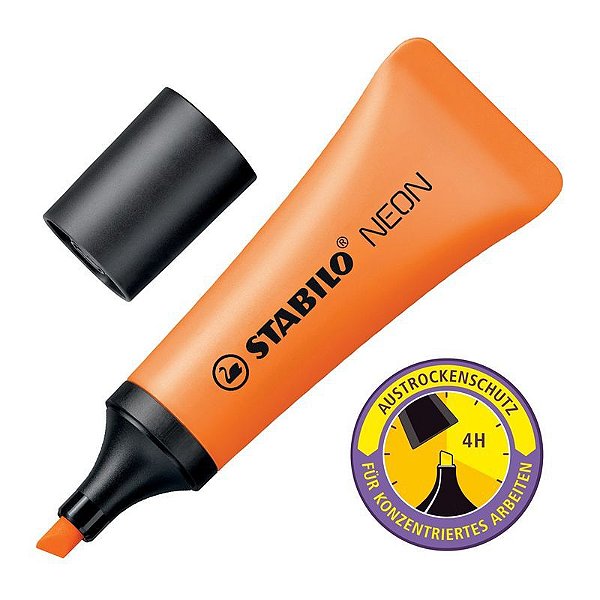 MARCA TEXTO STABILO NEON - LARANJA
