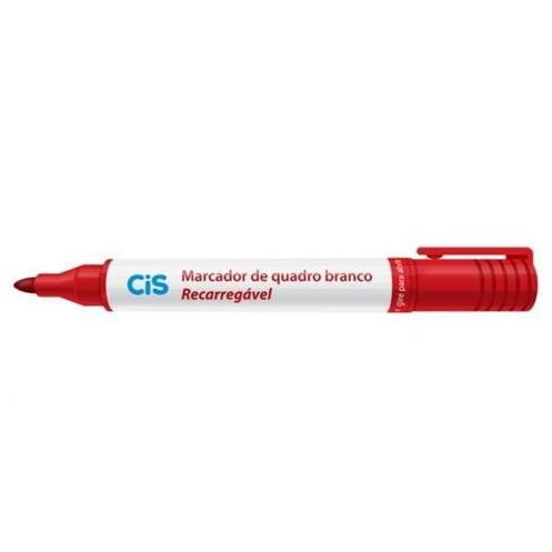 MARCADOR P/ QUADRO BRANCO CIS RECARREGAVEL - VERM