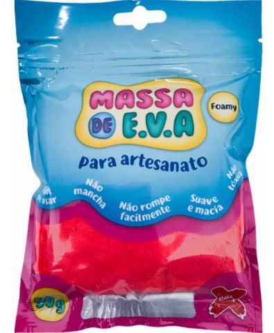 MASSA DE EVA P/ ARTES 50G - VERMELHO