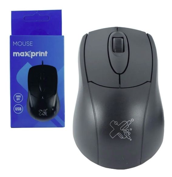 MOUSE MAXPRINT USB 1000 DPI PRETO