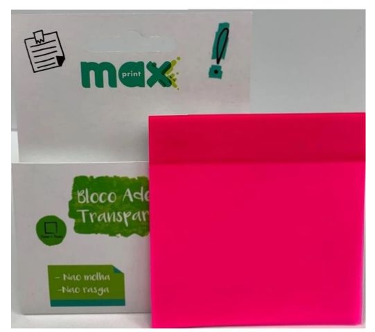 NOTA ADESIVA 76X76 50FLS TRANSP MAXPRINT - ROSA