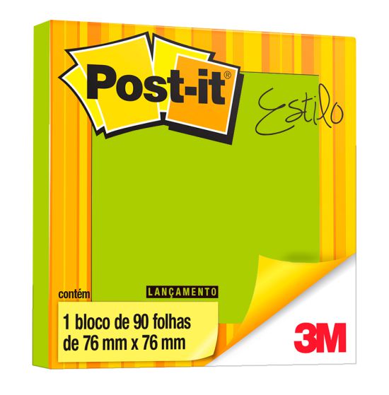 NOTA ADESIVA 76X76 90FLS 3M - VERDE NEON