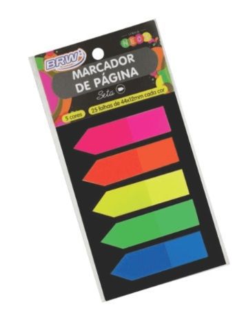 NOTA ADESIVA FLAG 44X12MM 25FLS - CORES