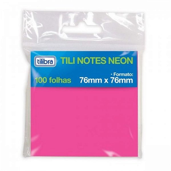 NOTA ADESIVA ROSA 76X76 - 100FLS