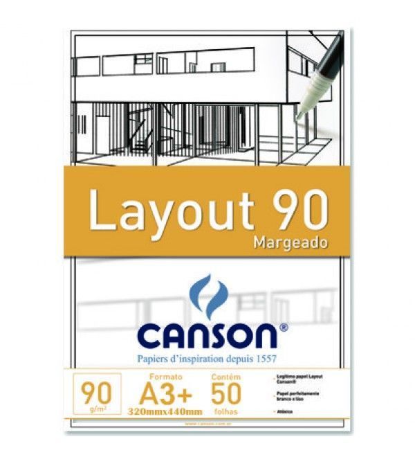 PAPEL UNID LAYOUT A3 C/ MARGEM CANSON 90G