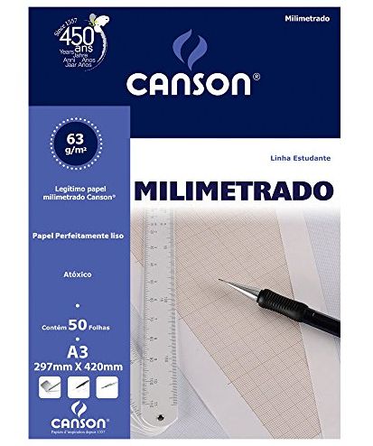 PAPEL UNID MILIMETRADO A3 CANSON - 63G
