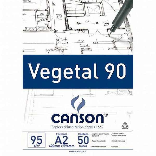 PAPEL UNID VEGETAL A2 CANSON - 90G